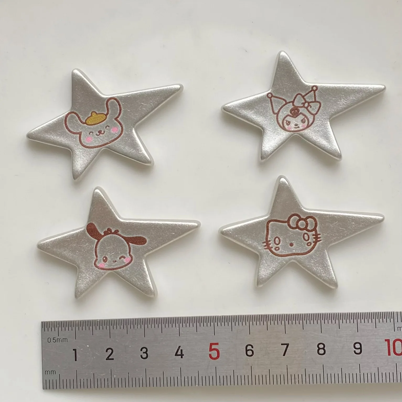 5 Stuks Miniso Serie Sanrio Star Cartoon Hars Flakback Cabochons Diy Ambachten Materialen Sieraden Maken Charmes