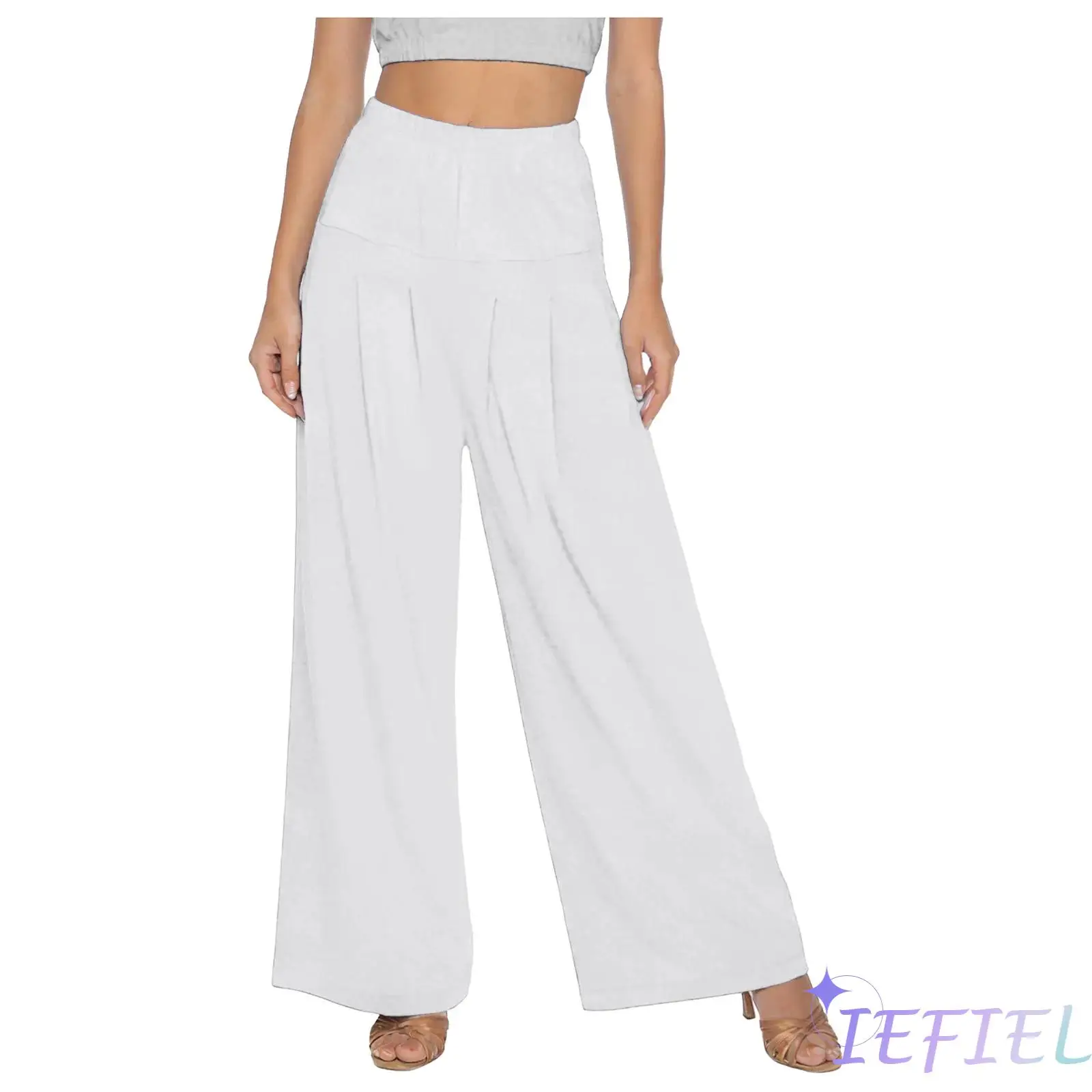 

Womens Lyrical Dance Pants Outfit Elastic Waistband Wide Leg Palazzo Casual Pants Church Praise Worship Dance Costumes Dancewear