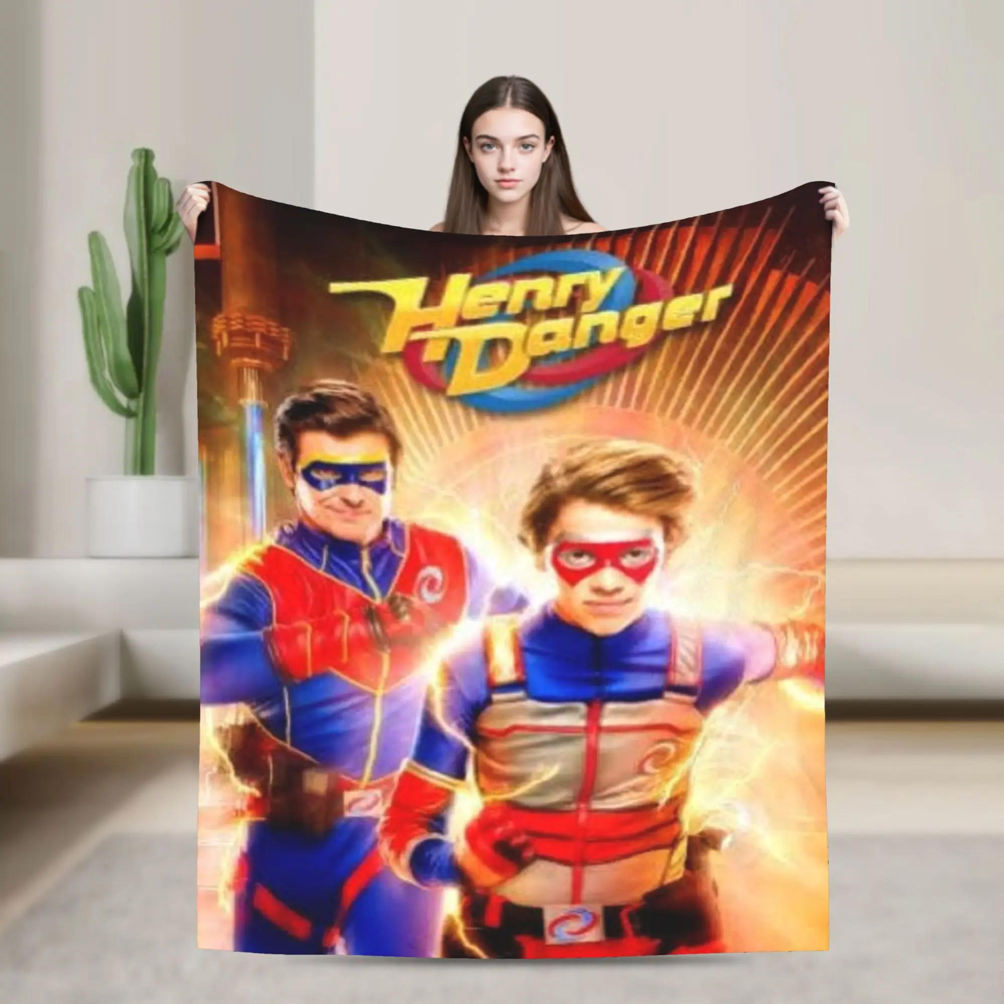 Captain Henry And Kid Danger  Blanket Fleece  Relax Lightweight Thin Throw Blanket for Bed Bedding Throws