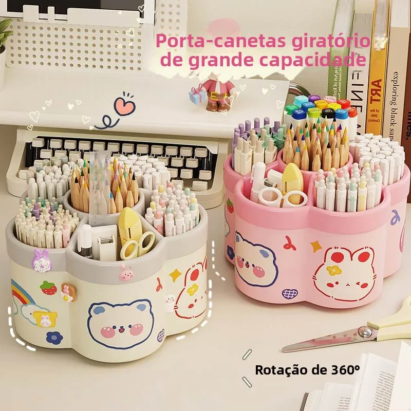 large-capacity-rotating-pen-holder-multi-function-office-desk-stationery-storage-box-pen-bucket-pencil-stand-for-students