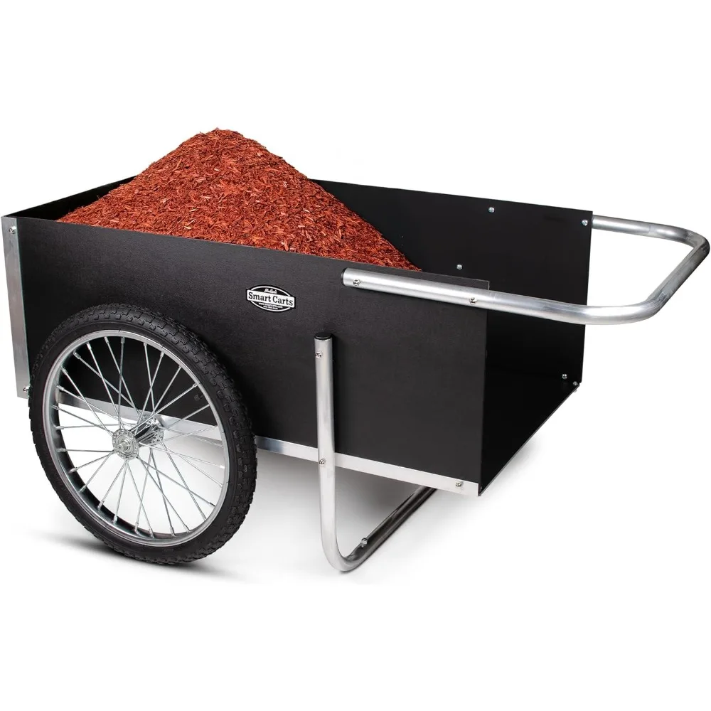 Ultimate Gardener Cart, Seven Cubic Foot Capacity, 20 Inch Flat Free Wheels, Aluminum Frame Maneuverability