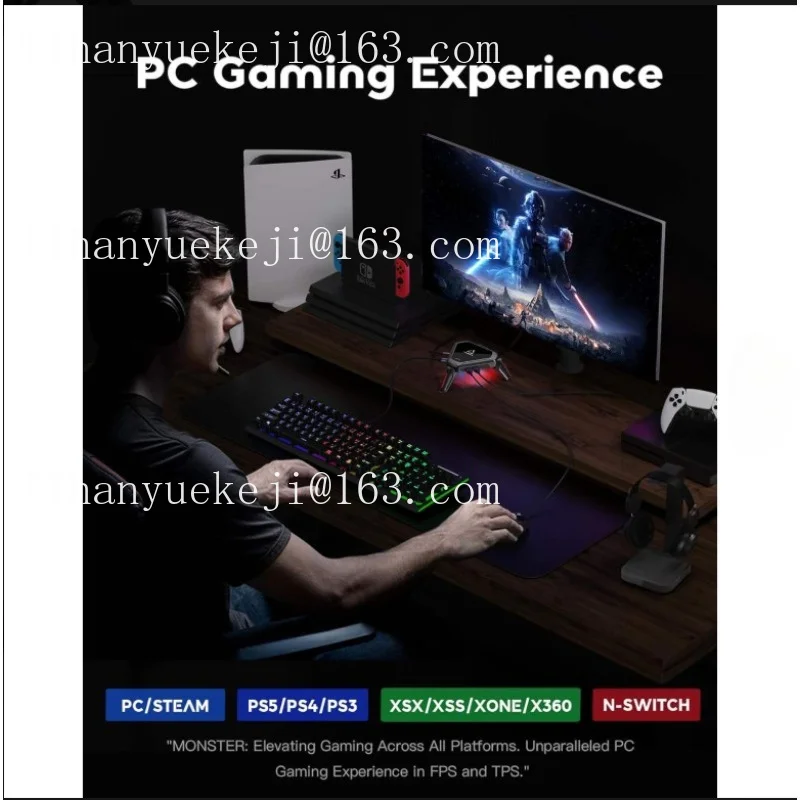 New Model Keyboard and mouse game adapter PS5, PS4, PC, Xbox series X/S, Nintendo Switch emulator console support applications