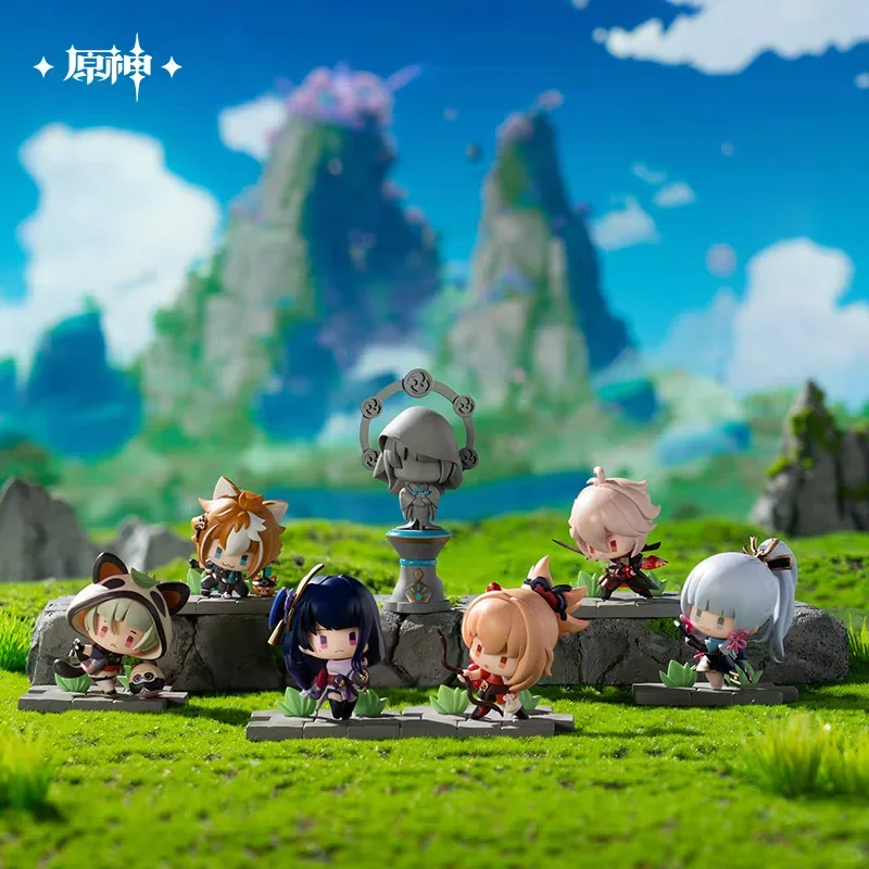 

2025 New Genshin Impact Battle Stance Capsule Toys Series Blind Box Liyue Edition Anime Figure Model Set Collectible Decor Gifts