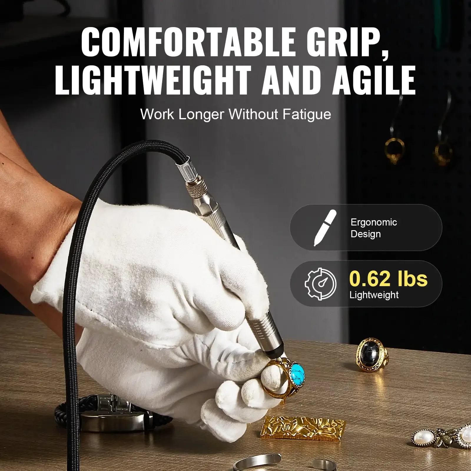 Pneumatic Engraving Pen Air Scribe 1/4" Micro Grinder Pencil Carving Tool