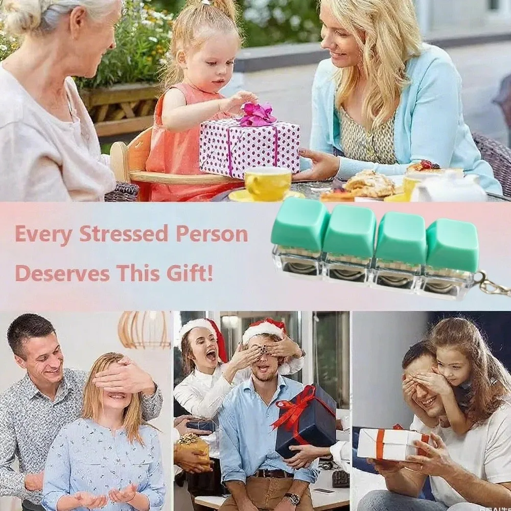 

Колпачки для ключей «сделай сам», игрушечная клавиатура, игрушки для снятия стресса, кнопка на палец, 4-кнопочный тестер вала с брелоком, клавиатура, брелок для взрослых