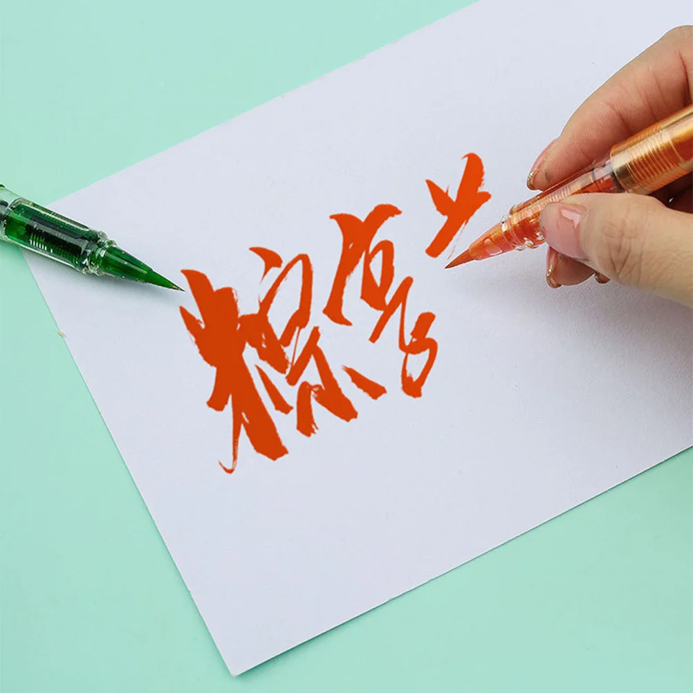 

5Pcs Calligraphy Writing Brush Pens Reusable Ergonomic Design for Adults Children Easy to Install Calligraphy Brush Pens