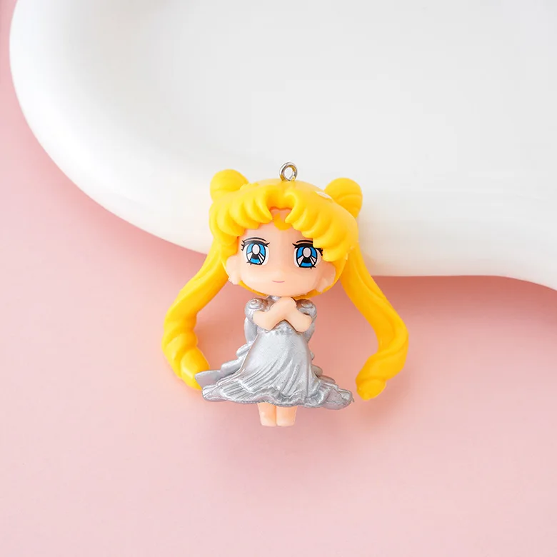 5CM Anime Sailor Moon Action Figures Chiba Mamoru Tsukino Usagi Chibiusa Moon Princess Standing PVC Model Collection giocattolo per bambini