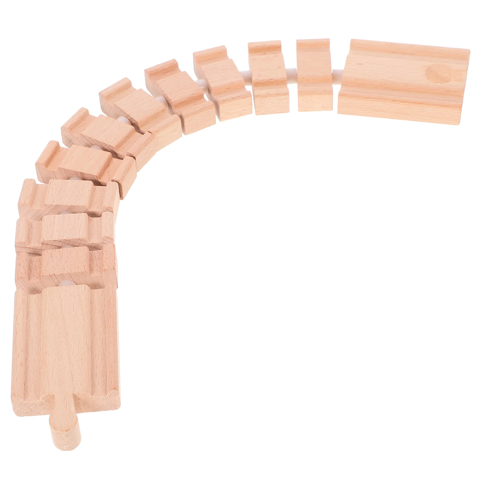 

Wooden Train Track DIY Assembly Kids Track Playing Educational Building Set for 3 Year Old Fine Motor Skill Development