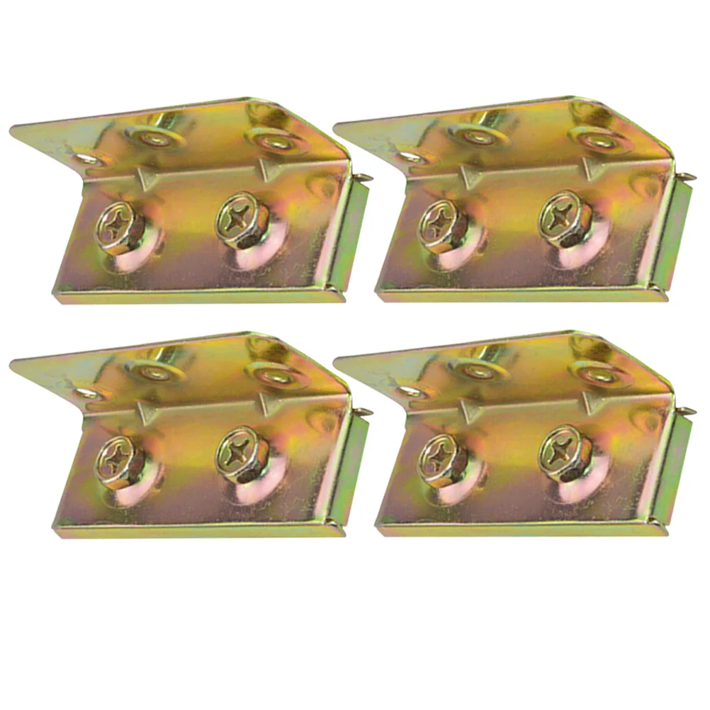 

4 Pcs Parts Furniture Connector Bracket Bed Fasteners Rail Bed Rail Bracket Headboard Wooden Frame Parts