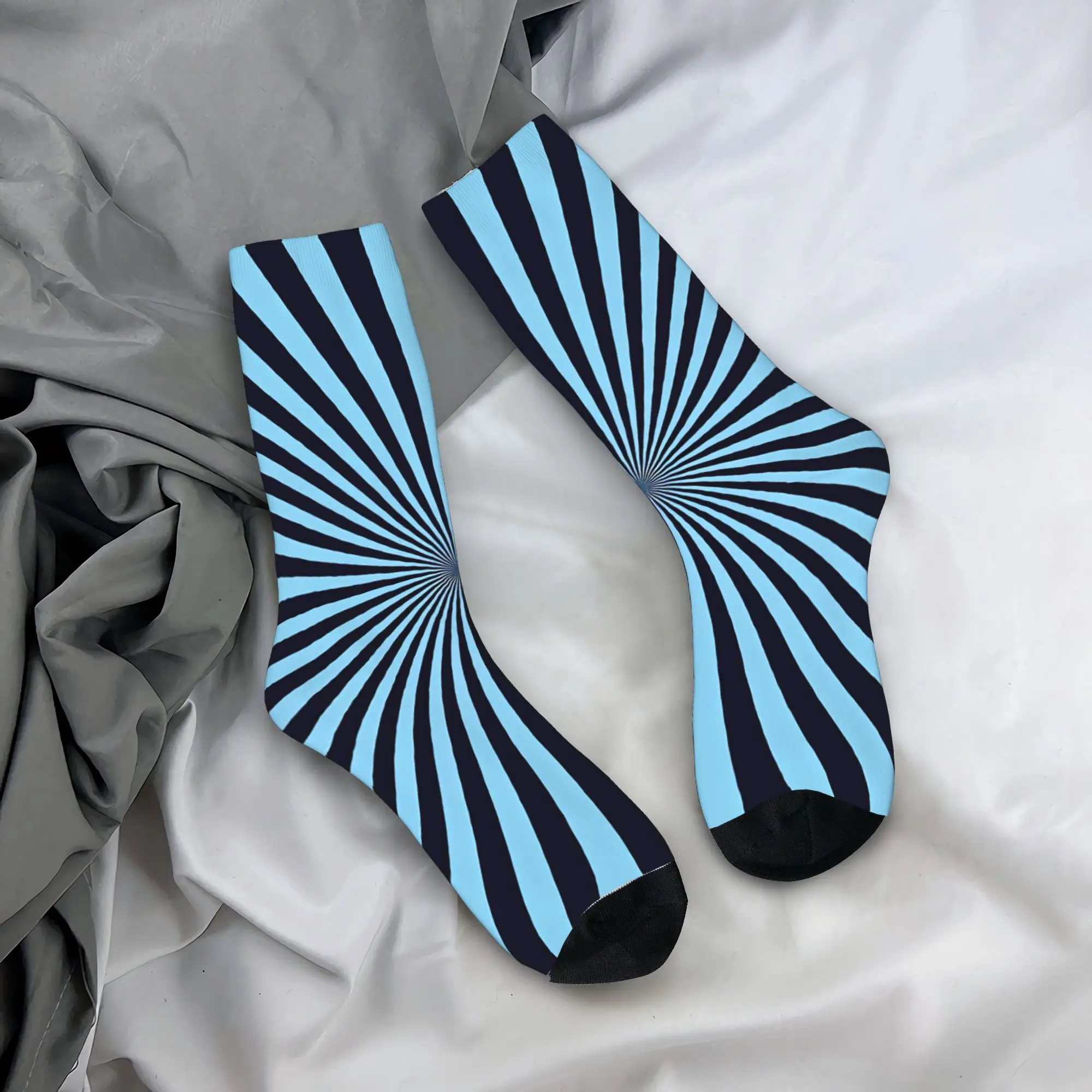Abstract Swirl Disorder Socks  Gothic Stockings Winter Anti Sweat Men Socks Medium Soft Design Running Sports Socks
