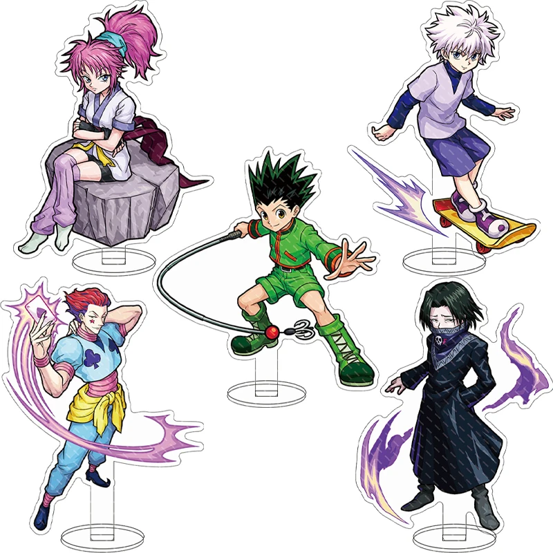 16CM Anime HUNTER×HUNTER Machi Komacine Killua Zoldyck Gon Freecss Kurapika Acrylic Big Stand Figure Cos Ornaments Gifts