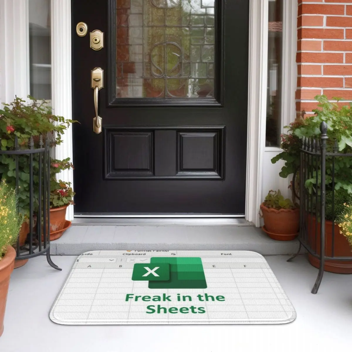 Freak In The Sheets Excel Spreadsheet Doormat Kitchen Entrance Home Floor Mat Anti-slip Carpet Rug for Bathroom Footpad Mats