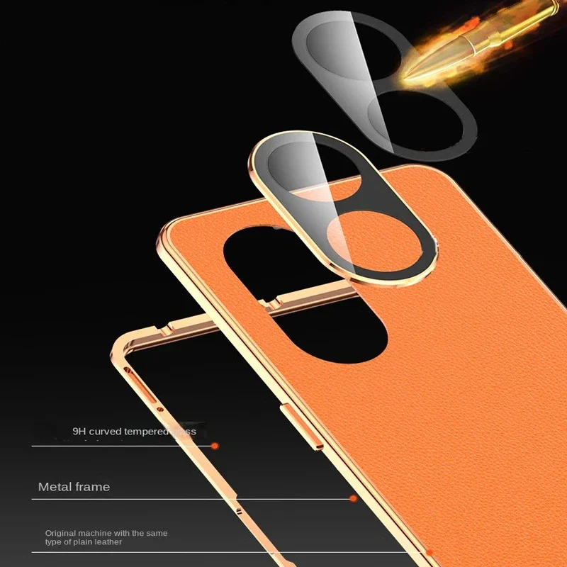 حافظة هاتف جلدية خلفية لهاتف IQOO 12 13 Z9X Neo 10R Z9 Lite 5G مشبك قفل مزدوج الجوانب من الزجاج المقسى غطاء حماية للعدسة