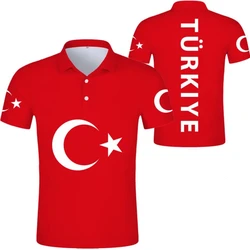 New Turkish National Flag Graphic Print Polo Turkish National Emblem Trend Men's Tops  National Day Gifts High Quality Clothing