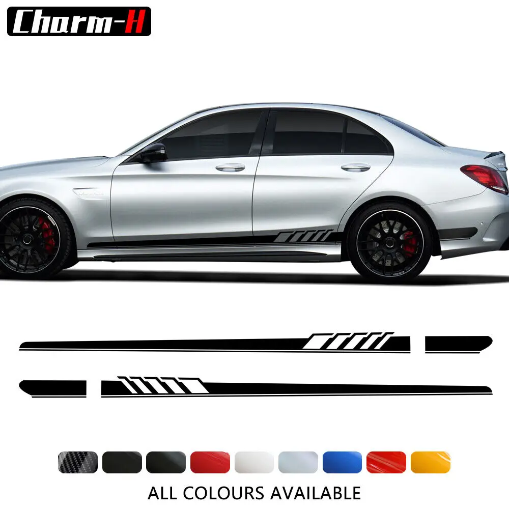 

Edition 1 Car Door Side Skirt Racing Stripes Decals Stickers Kit for Mercedes Benz W206 S206 2022-2025