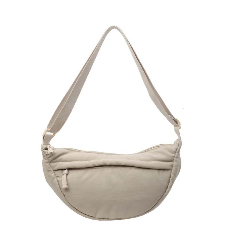Nueva bandolera cruzada de alta capacidad para mujer, bolso Hobos de hombro versátil de ocio, bolsos de mano, bolso de hombro de tela de nailon 2025