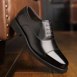 2024 Man Split Leather Shoes Rubber Sole  Size 48 Man Business Office Male Dress Lether Shoes