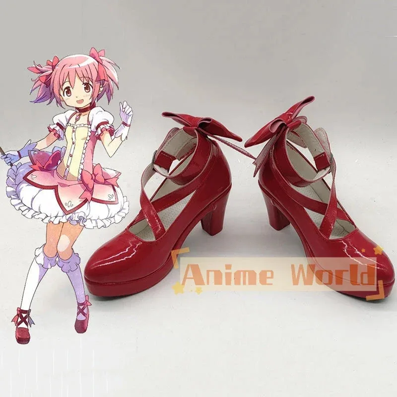 

Puella Magi Madoka Magica Kaname Madoka Обувь для косплея Хэллоуин Карнавальные ботинки на заказ