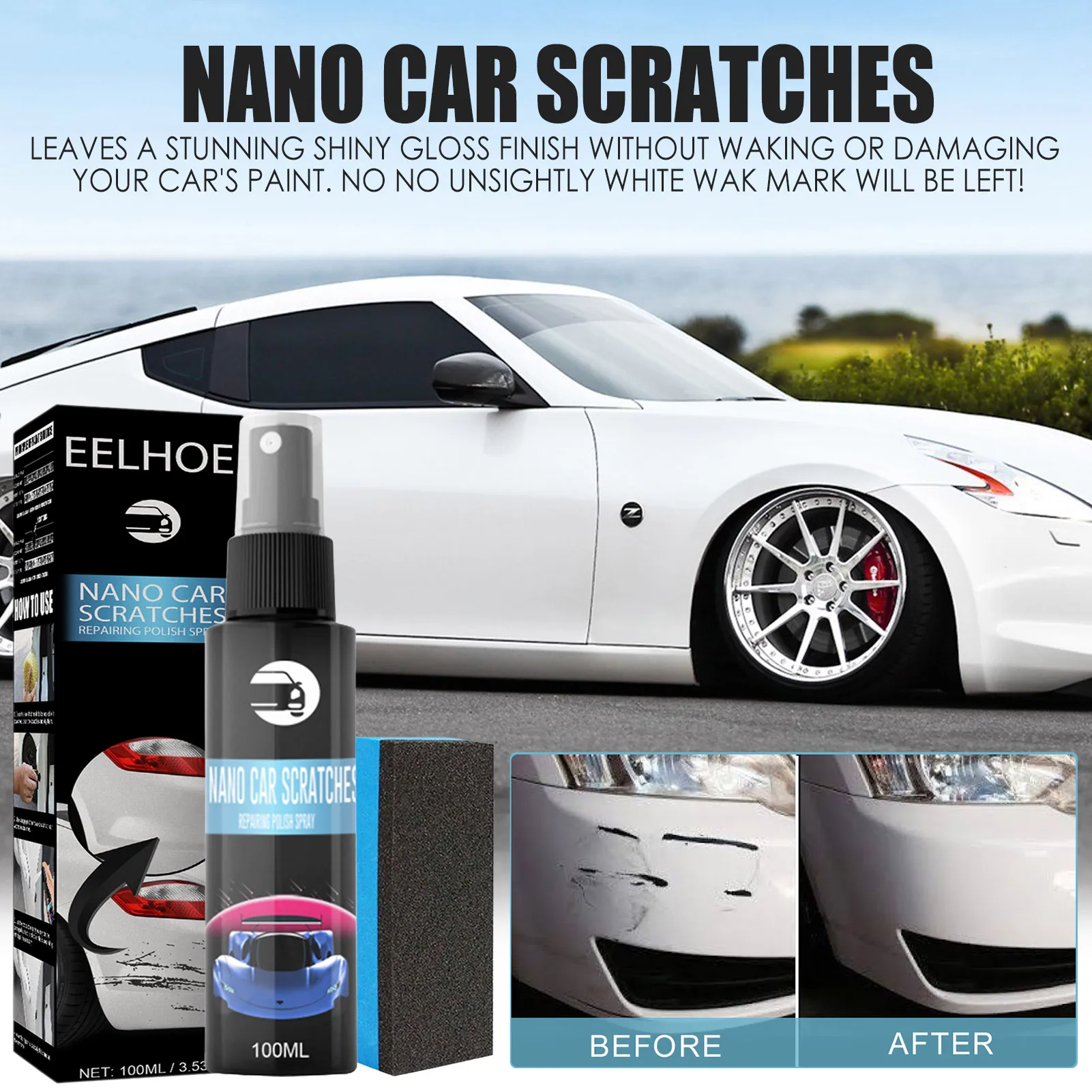 30/50/100ml Car Scratch Repairing Polish Spray Nano Car Scratch Removal Spray Repair Nano Spray Scratches Car Ceramic Coating