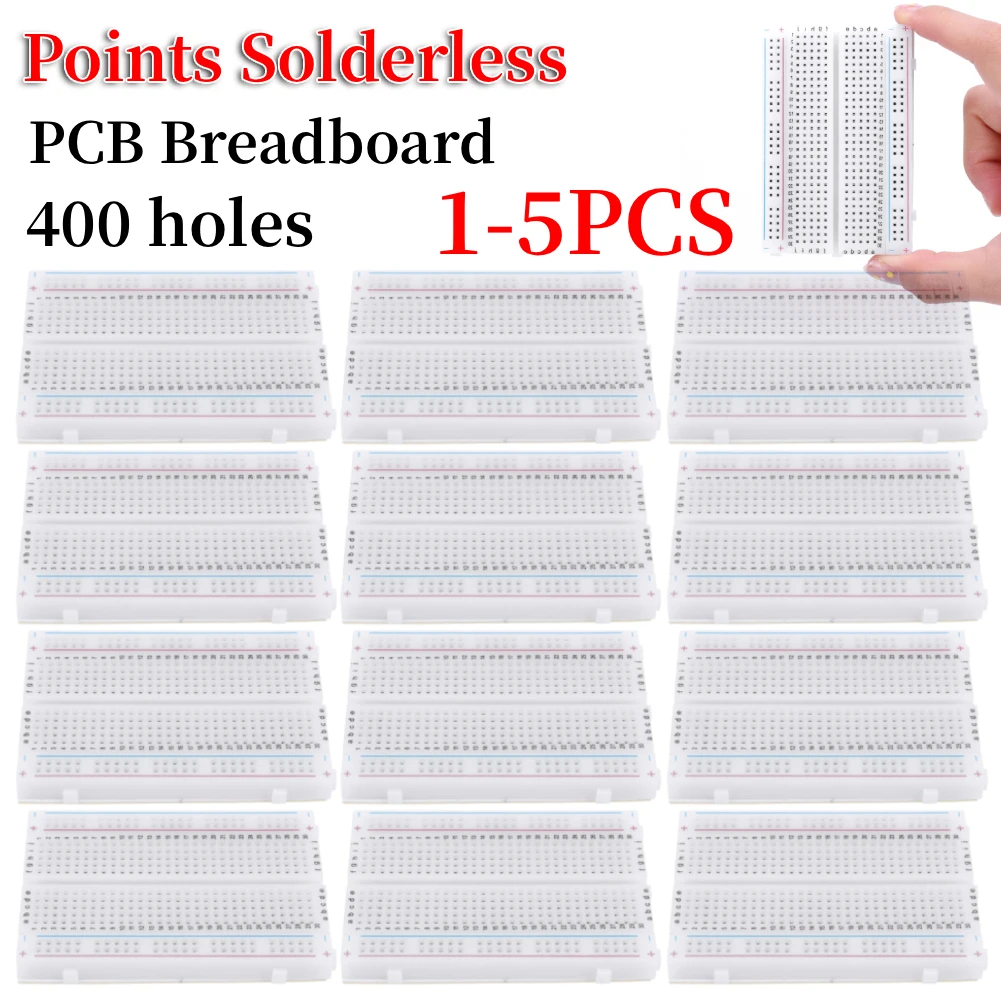 1-5PC 400 Tie Points Solderless PCB Breadboard Mini Universal Test Protoboard DIY Bread Board Bus Test Circuit Board For arduino