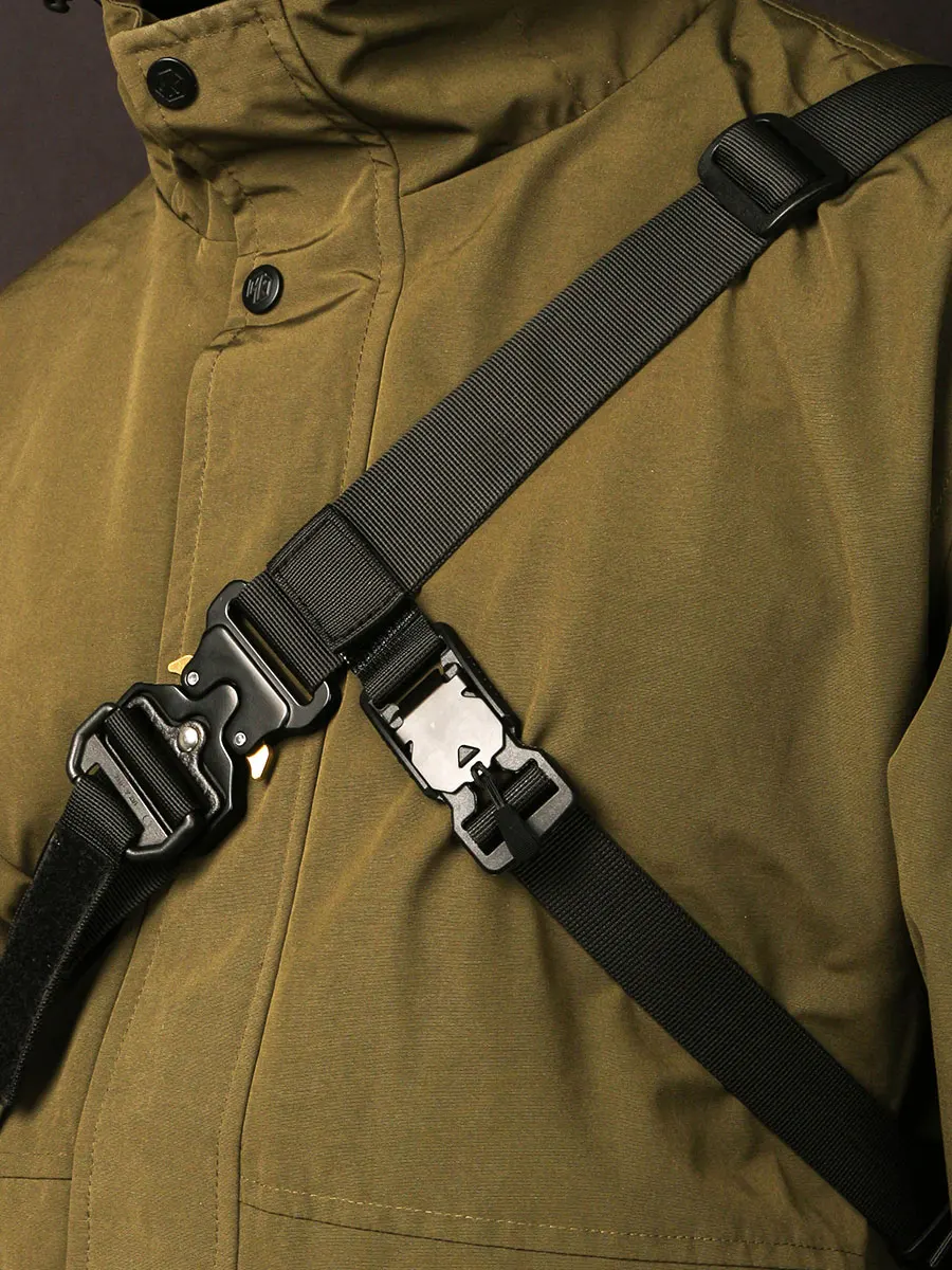 Outdoor Riding Tactical Stability Three-point Auxiliary Strap Magnetic Quick Disassembly Straps Backpack Accessories