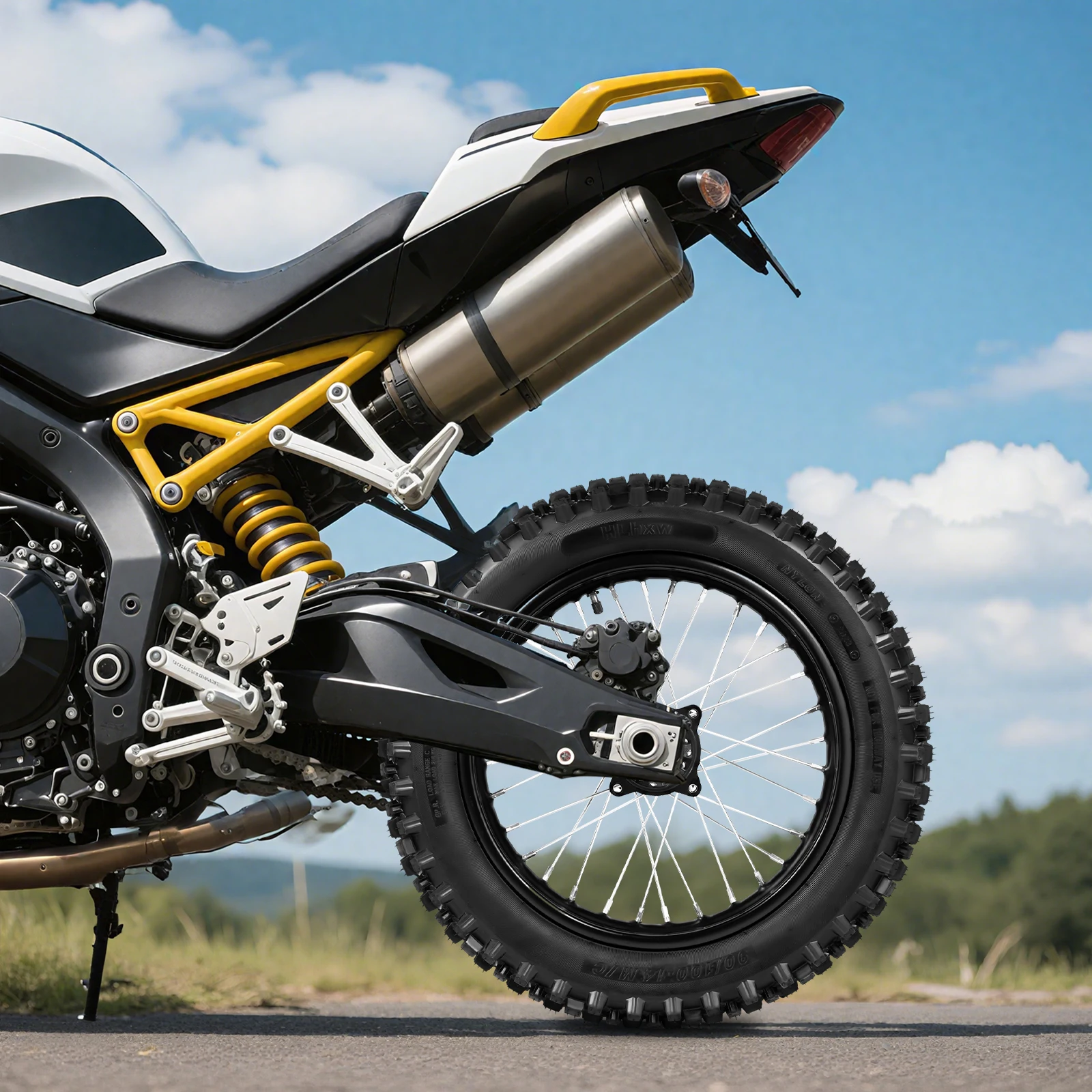 

[14" Dirt Bike Tire AC-YCZYQ-4638] 14" AC-YCZYQ-4638 Tire - Rubber - For 125cc/150cc Dirt Bikes - Strong Grip Safe