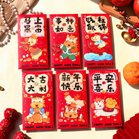 2026 Year of the Horse Red Envelopes, 6Pcs Cute Cartoon Chinese New Year Lucky Money Packets, Spring Festival Hong Bao Gift