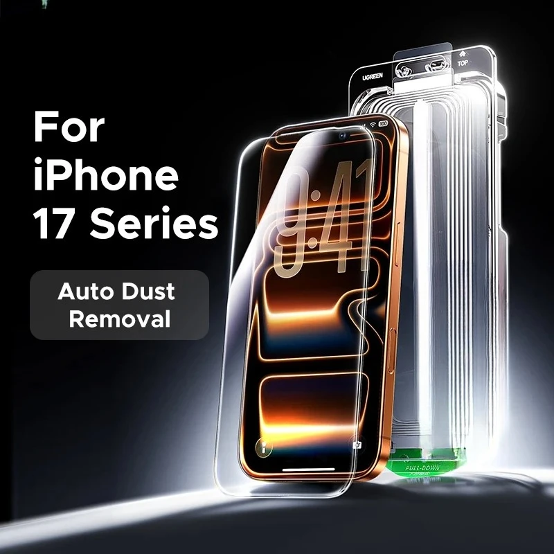 2PCS Automatic Dust-free Screen Protector For iPhone 17 Pro Max Tempered Glass For iPhone 17 16 Pro 17Pro Air Phone Film