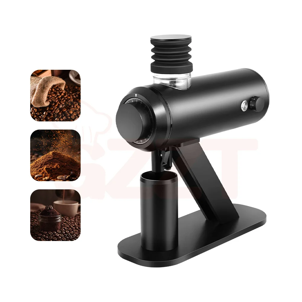 with Variable Frequency Brushless Motor 64MM Flat Burr Coffee Grinding Espresso Coffee Grinder Speed Adjustable 600-1800RPM