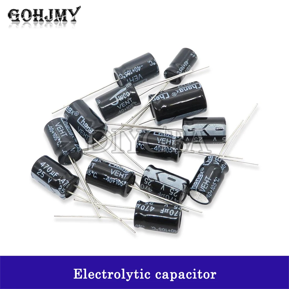 2-50pcs 6.3V 10V 16V 25V 35V 50V Aluminum Electrolytic capacitor 100UF 220UF 330UF 470UF 680UF 1000UF 1500UF 2200UF 3300UF