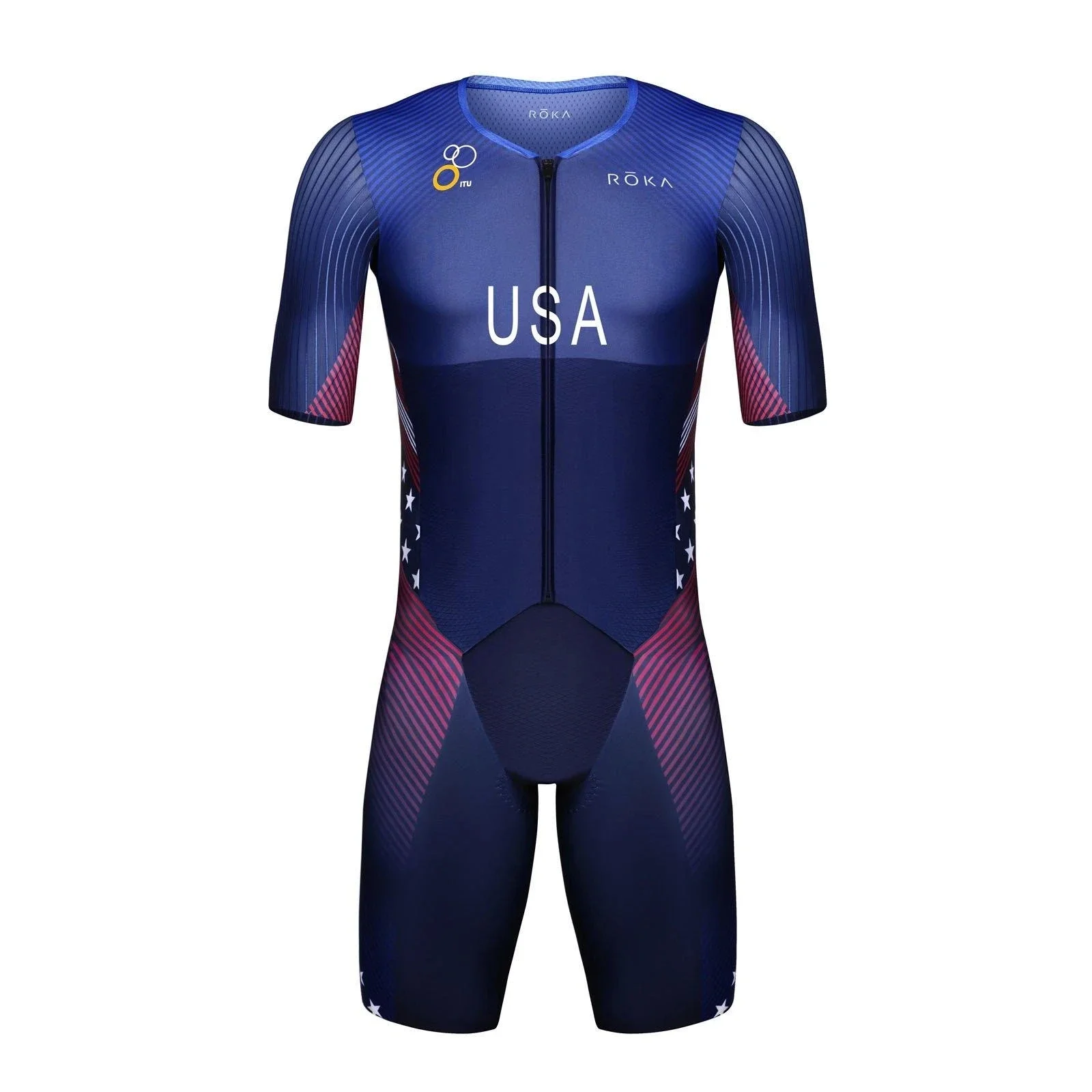 Roka Usa Team Triathlon Race Set Cycling Skinsuit Man Sleeveless Swimwear Bike Jersey Ropa Ciclismo Bicycle Clothes Jumpsuit New