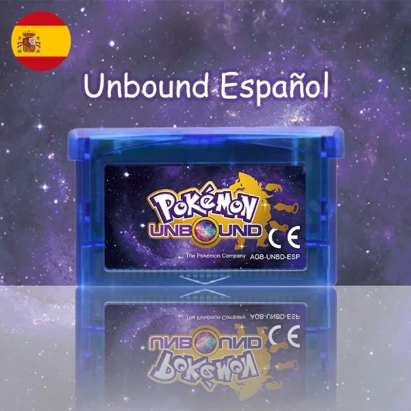 

ESP Version Pokemon Unbound v2.1.1.1 GBA Game Cartridge Video Game Console Card Rom Hack Spanish Language
