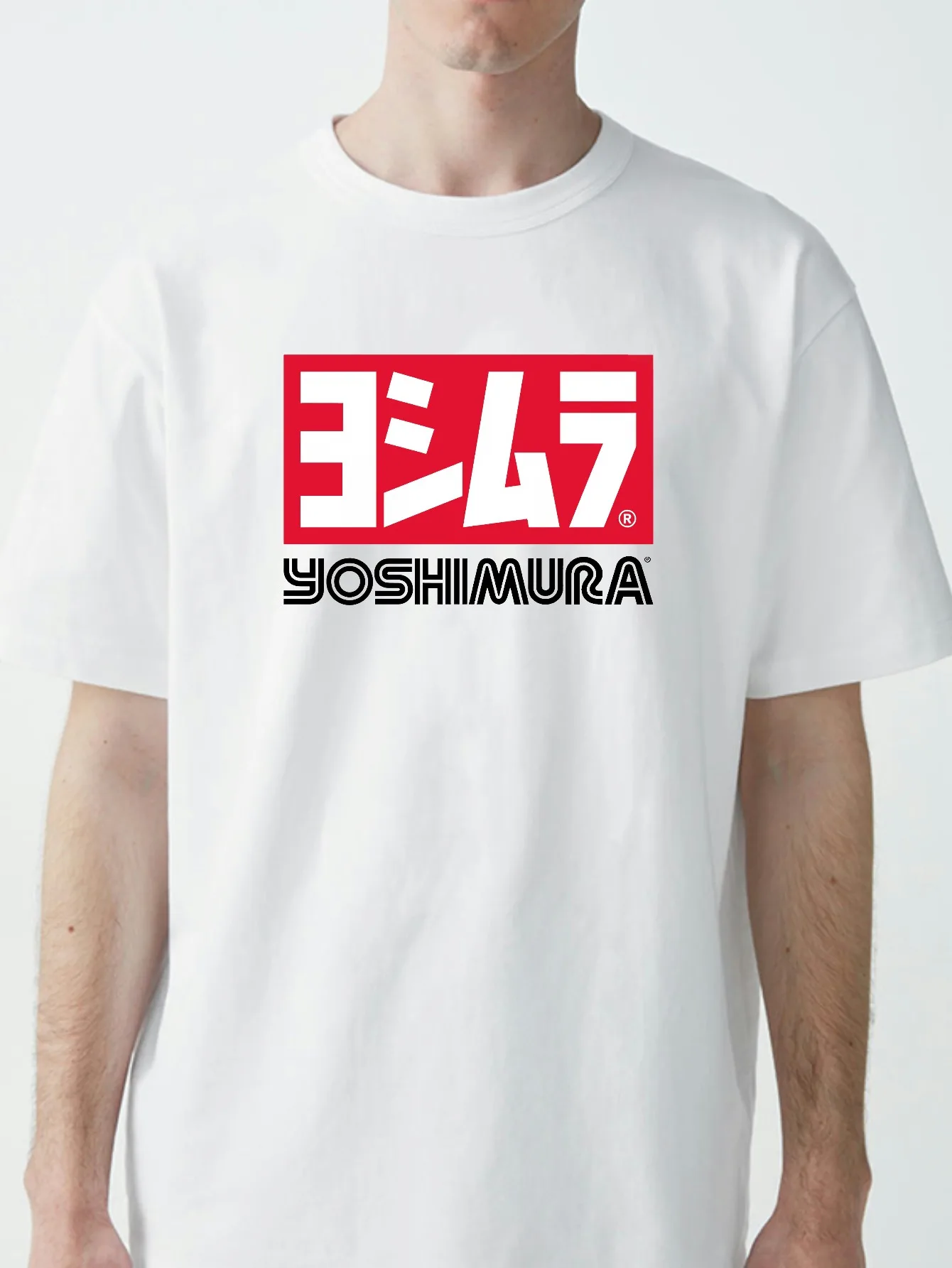 

Fashion Yoshimura print T-Shirt summer Round Neck Short sleeve Breathable Loose top t shirt harajuku Comfort Soft Fabric tee