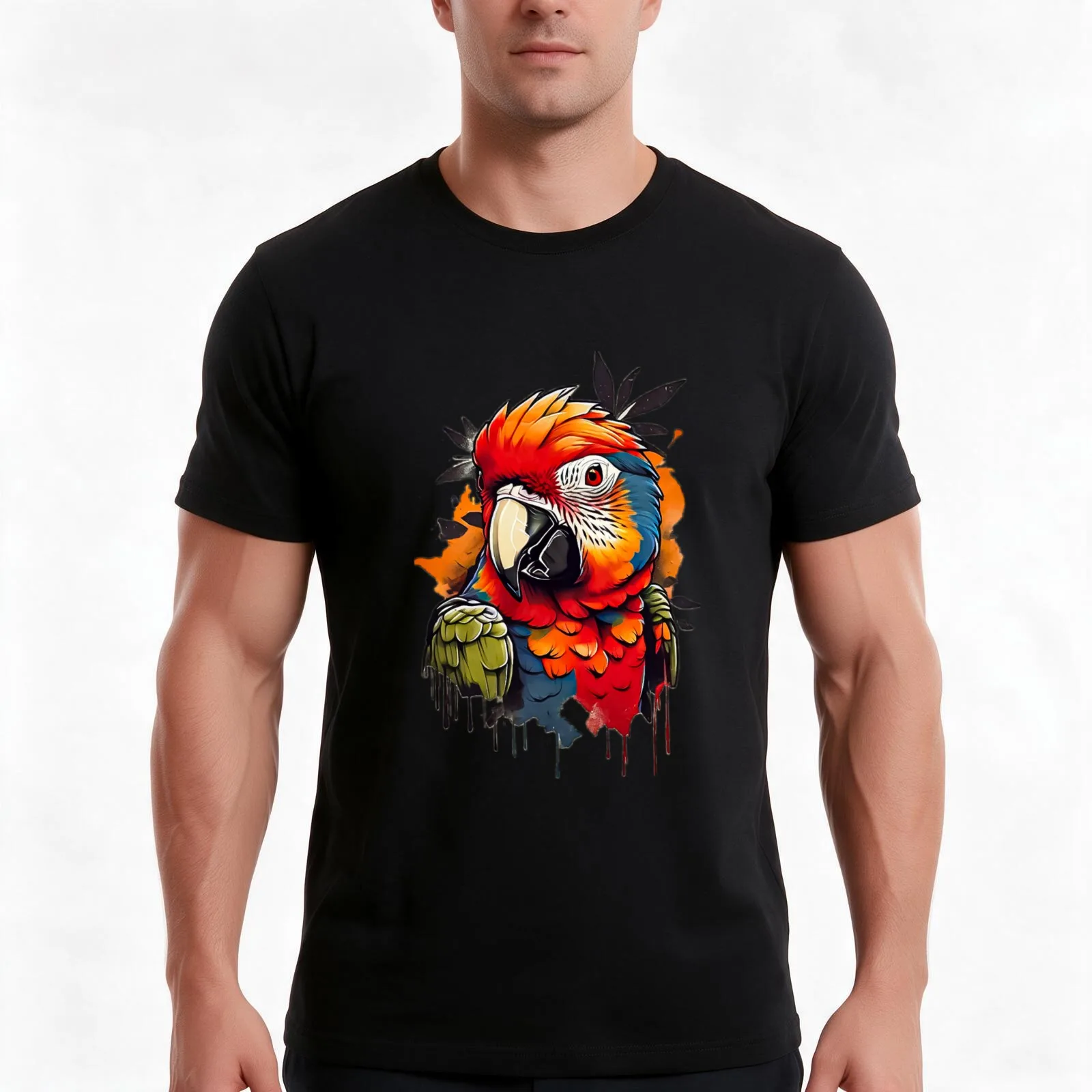 Cute Macaw Men T Shirt graphic t shirts for man
