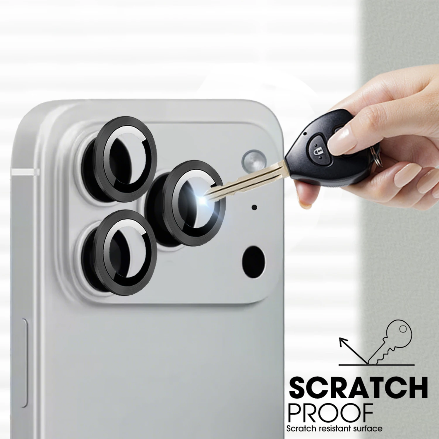 Camera Lens Protector for IPhone 17 Anti-Scratch HD Metal Ring Tempered Glass Camera Len Protector for IPhone 17 Pro Max 17Air