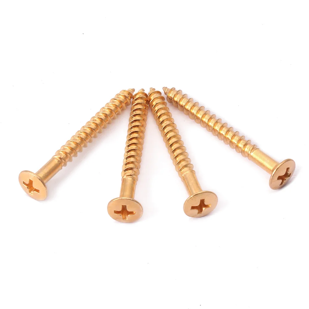 

4 Pcs Guitar Neck Plate Screw Assortment Screws for Replacement Package Selection