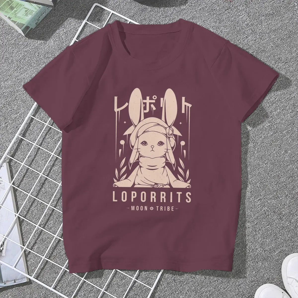 Loporrits Moon Tribe Hipster TShirts Final Fantasy Role Playing Game Female Fabric 4XL T Shirt Round Neck Oversized