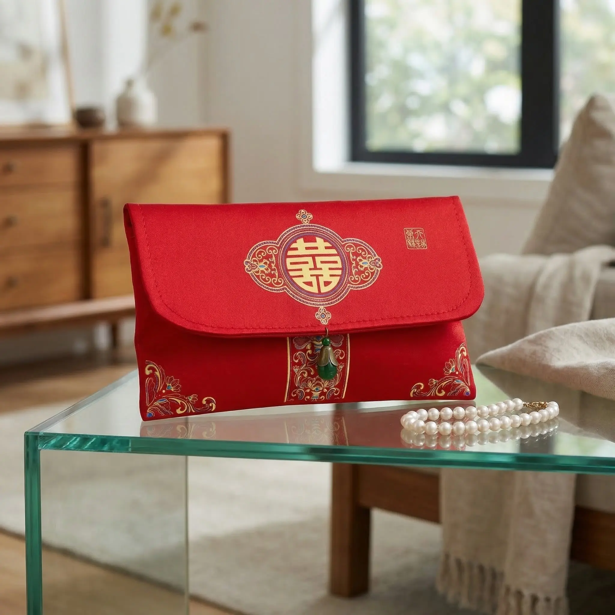 

Chinese Style Red Envelopes Brocade Lucky Money Packet Wedding Red Packet for Wedding Party Favor and Gift Bag