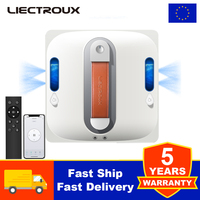 (promo code:  AEEU55 Window Cleaning Robot Liectroux S11, 4-Way Water Spray, Home Glass Floor Wall Tiles Cleaner Robot, Robot Vacuum Cleaner for Windows, Intelligent Navigation, Multiple Safety System, Remote and App Control,Voice Prompts, 8 Microswitches