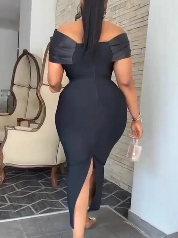 African Dresses For Women Elegant 2026 Dashiki Summer Spring Black Maxi Dress Ladies Traditional African Clothing Fairy Dreaes view 2