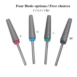 24MM 5In1 Super Long Tapered Carbide Nail Drill Bits Electric Nail Drill Accessories Milling Cutters for Manicure Nail Art Tool