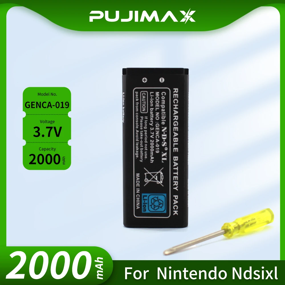 

PUJIMAX Game Console Battery for NdsI Xl UTL-003 Replacement Battery for Nintendo Ndsixl Li-on Rechargeable Built-in Battery