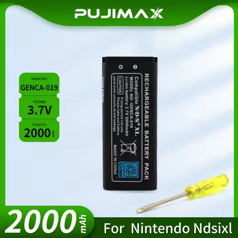PUJIMAX Game Console Battery for NdsI Xl UTL-003 Replacement Battery for Nintendo Ndsixl Li-on Rechargeable Built-in Battery
