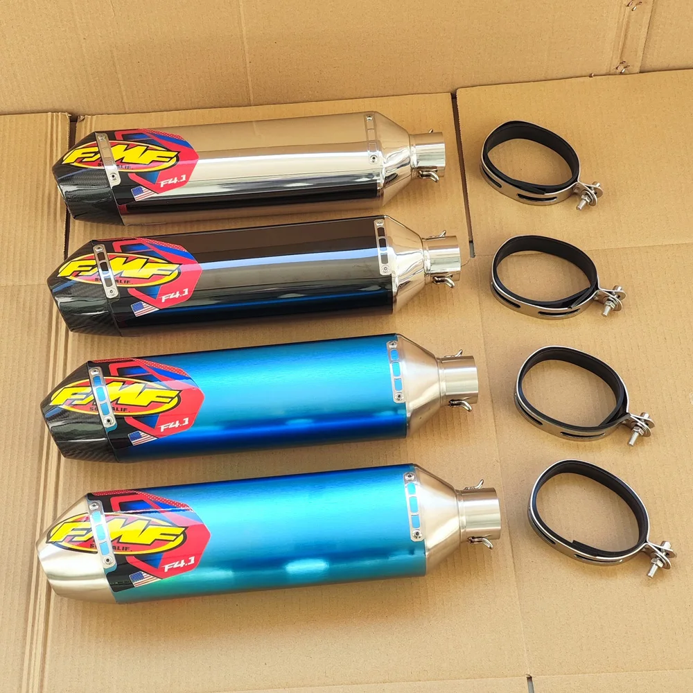 

Length 470mm Inlet 51mm Motorcycle FMF Exhaust Pipe Muffler Pipe Universal with DB Killer