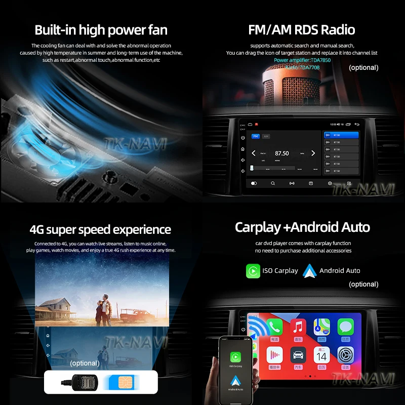 Android 14 2din 4G auto stereo rádio multimediální video hráč pro hyundai tucson 2 LM IX35 2009-2015 navigace GPS Carplay brian wayne transeau DSP