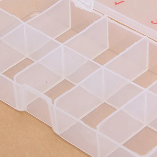 

Nail Tip .8*9*3Cm Transparent Durable Pp Jewelry Storage Case For Earrings Rings Beads False Nail Organizer