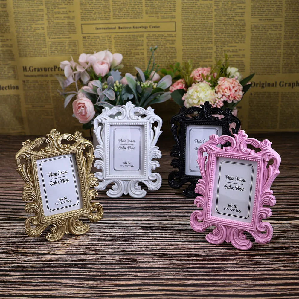 

MINI Baroque Kids Photo Frame Retro Decorative Flower Picture Frame Shadow Box Frames Home Decor Wedding Desktop Photo Display