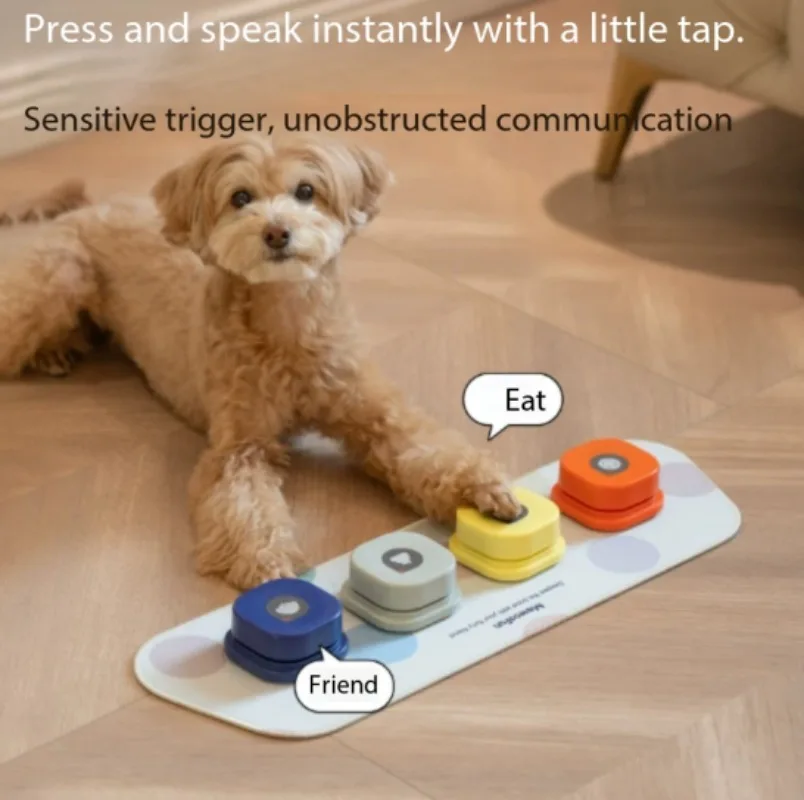 Dog Button Communication and Talking, Pet Communication Sound, Puppy Communication Button, Cat Ring, Cat Training Artifact