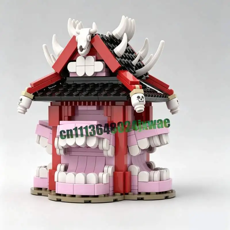711PCS Malevolent Shrine MOC Model Custom Puzzle DIY Assembly Building Blocks Anime Scene Creative Toy Collection Display Gift