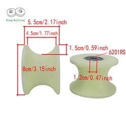 3inch Steel Track Roller with Groove U Nylon Sliding Gate Wheel U Groove Diameter 50mm Sliding Door Nylon Wheel for sliding gate